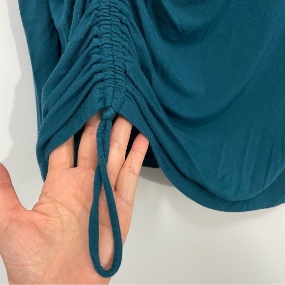 Athleta Grenada Ruched Coastal Teal Midi Jersey Dress Size 1X - Picture 6 of 11